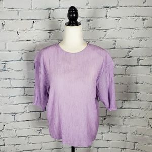 Nina Ricci Purple Gauze Blouse
